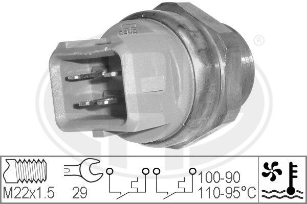 ERA temperatūros jungiklis, radiatoriaus ventiliatoriu 330211