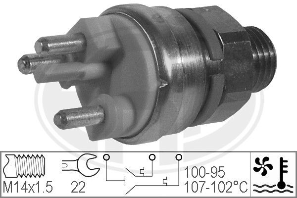 ERA temperatūros jungiklis, radiatoriaus ventiliatoriu 330216