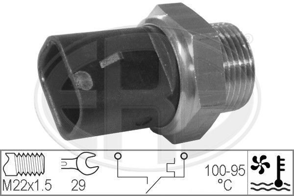 ERA temperatūros jungiklis, radiatoriaus ventiliatoriu 330277