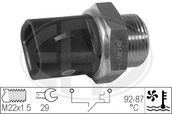 ERA temperatūros jungiklis, radiatoriaus ventiliatoriu 330293