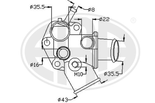 ERA termostatas, aušinimo skystis 350257