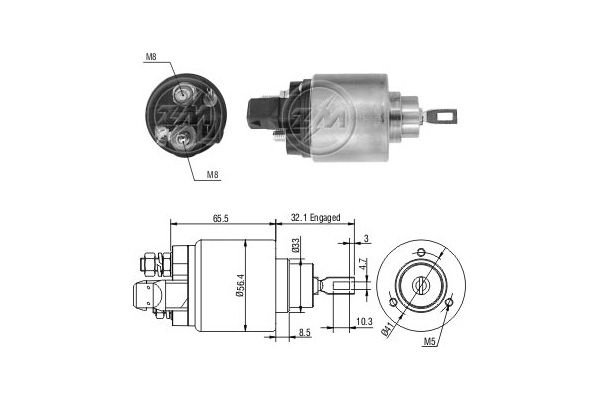 ERA solenoidinis jungiklis, starteris ZM972C