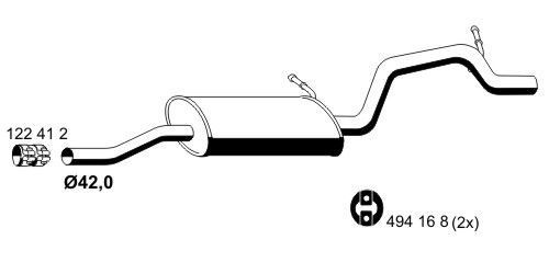 ERNST Глушитель выхлопных газов конечный 055185