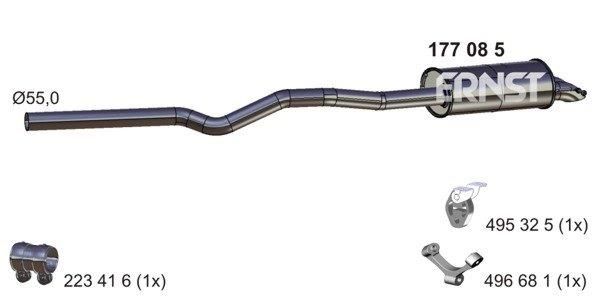 ERNST Глушитель выхлопных газов конечный 177085