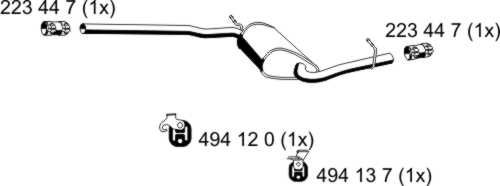 ERNST Средний глушитель выхлопных газов 244046