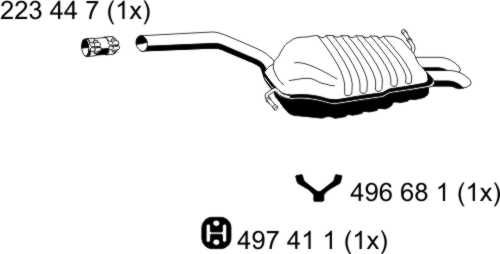 ERNST Глушитель выхлопных газов конечный 244206