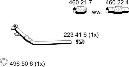ERNST Труба выхлопного газа 245456