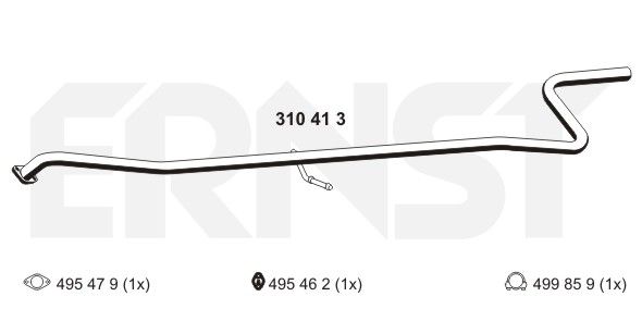 ERNST Труба выхлопного газа 310413