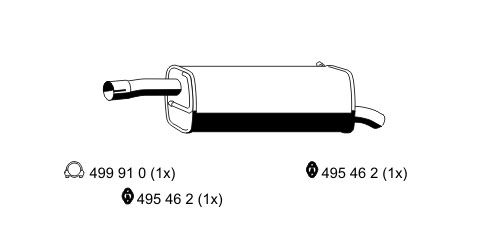 ERNST Глушитель выхлопных газов конечный 313230