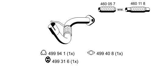 ERNST Труба выхлопного газа 330404