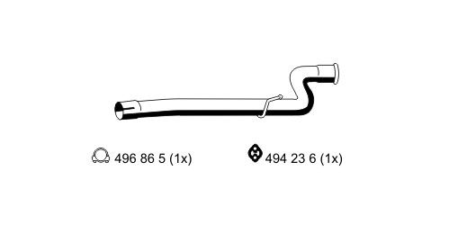 ERNST Труба выхлопного газа 331548