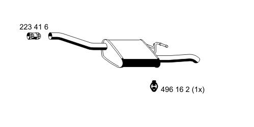 ERNST Глушитель выхлопных газов конечный 341103