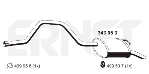 ERNST Глушитель выхлопных газов конечный 343053