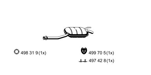 ERNST Средний глушитель выхлопных газов 353007