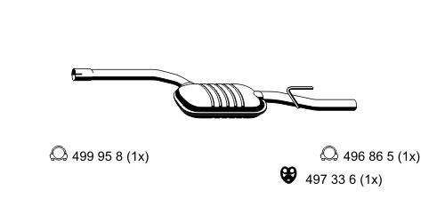 ERNST Средний глушитель выхлопных газов 361101
