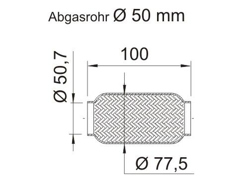 ERNST Гофрированная труба, выхлопная система 460026