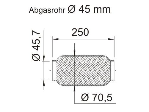 ERNST Гофрированная труба, выхлопная система 460378