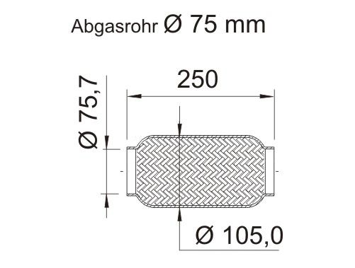 ERNST Гофрированная труба, выхлопная система 460484