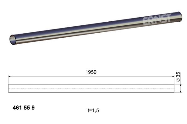 ERNST Труба выхлопного газа, универсальная 461559