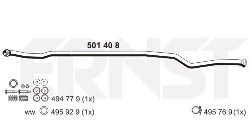 ERNST Труба выхлопного газа 501408