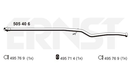 ERNST Труба выхлопного газа 505406