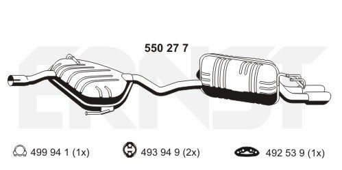 ERNST Глушитель выхлопных газов конечный 550277