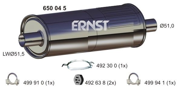 ERNST galinis duslintuvas 650045