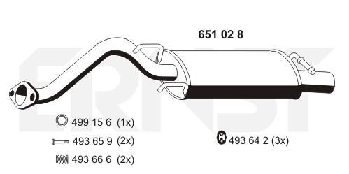 ERNST Глушитель выхлопных газов конечный 651028