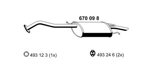 ERNST Глушитель выхлопных газов конечный 670098