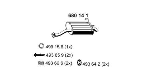 ERNST Глушитель выхлопных газов конечный 680141