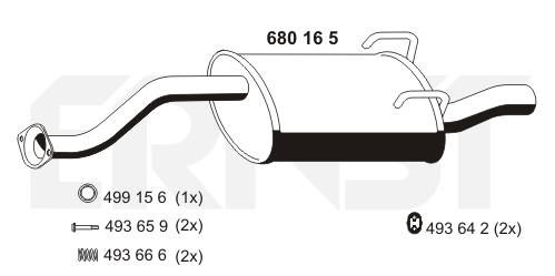 ERNST Глушитель выхлопных газов конечный 680165