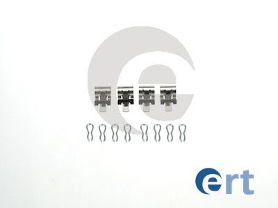 ERT priedų komplektas, diskinių stabdžių trinkelės 420012
