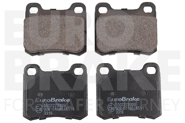 EUROBRAKE Комплект тормозных колодок, дисковый тормоз 5502223309