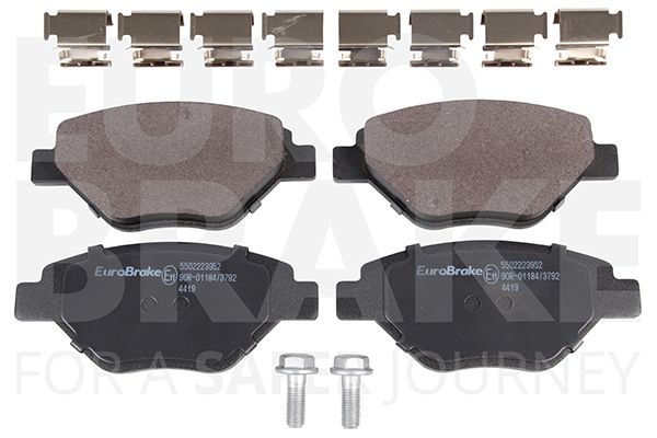 EUROBRAKE Комплект тормозных колодок, дисковый тормоз 5502223952