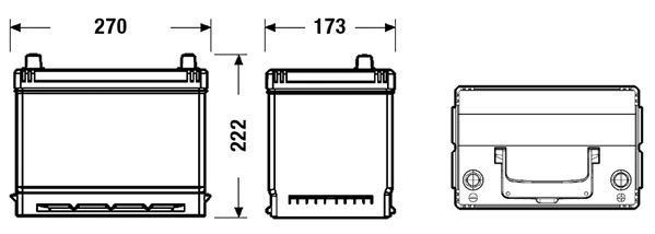 EXIDE starterio akumuliatorius EB704