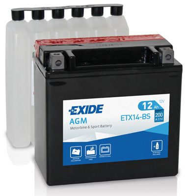 EXIDE Стартерная аккумуляторная батарея ETX14-BS