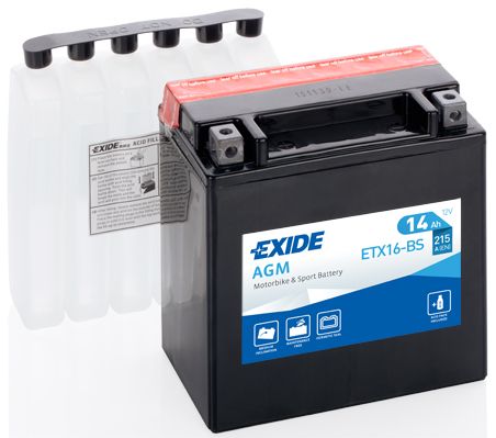 EXIDE Стартерная аккумуляторная батарея ETX16-BS