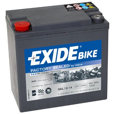 EXIDE Стартерная аккумуляторная батарея GEL12-14