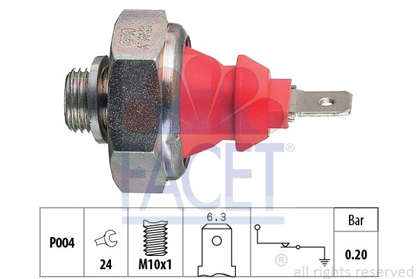 FACET alyvos slėgio jungiklis 7.0072