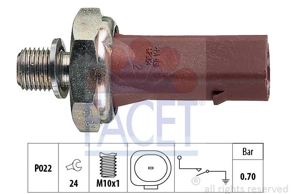 FACET alyvos slėgio jungiklis 7.0132