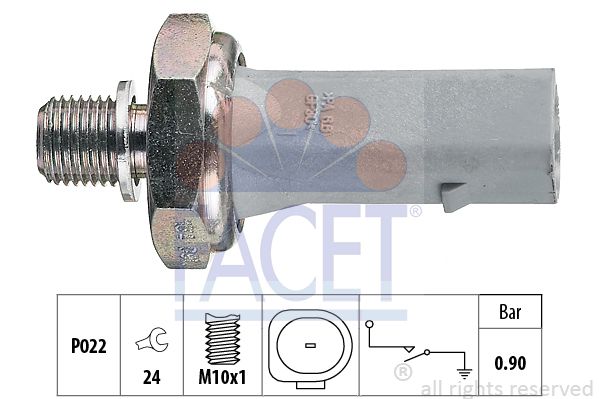 FACET alyvos slėgio jungiklis 7.0134