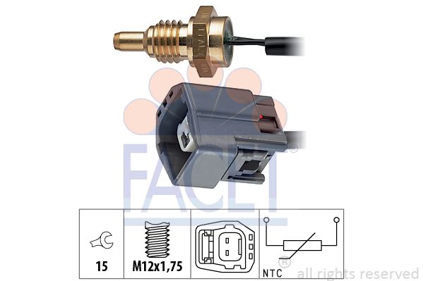 FACET Датчик, температура охлаждающей жидкости 7.3295