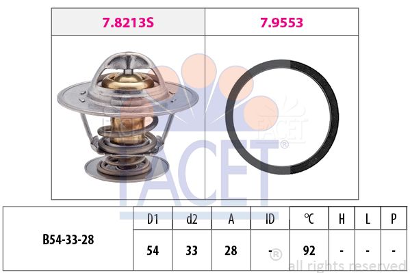 FACET termostatas, aušinimo skystis 7.8213