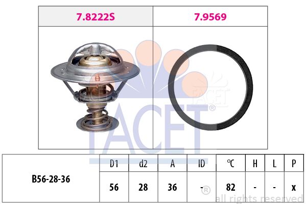 FACET termostatas, aušinimo skystis 7.8222