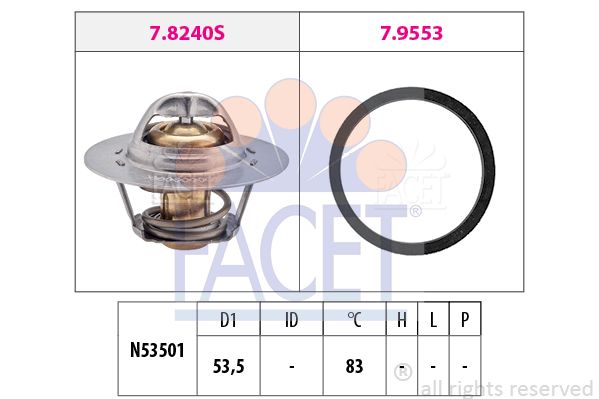 FACET termostatas, aušinimo skystis 7.8240