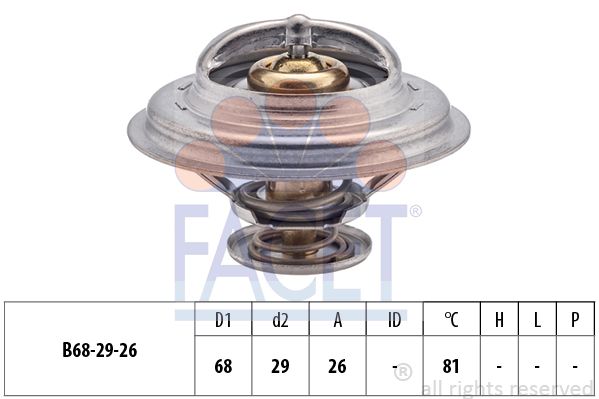 FACET termostatas, aušinimo skystis 7.8250S