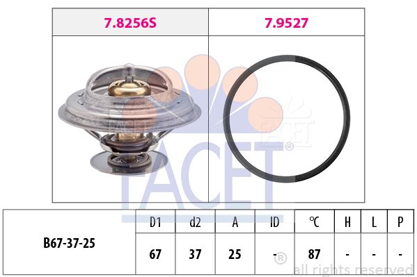 FACET termostatas, aušinimo skystis 7.8256