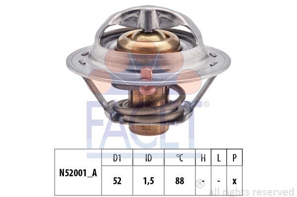 FACET termostatas, aušinimo skystis 7.8266S