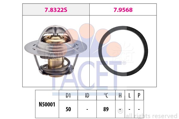 FACET termostatas, aušinimo skystis 7.8322