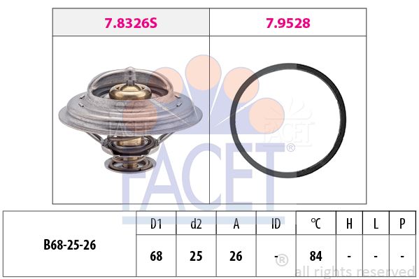 FACET termostatas, aušinimo skystis 7.8326